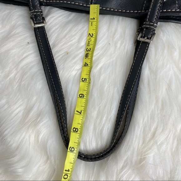 Michael Kors Black Leather Tote with Contrast Stitching - Picture 10 of 11